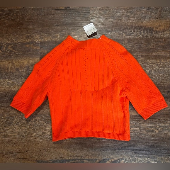Intimately Free People The Romy Swift Crop Top Size S Sweater Papaya Orange - Picture 1 of 3
